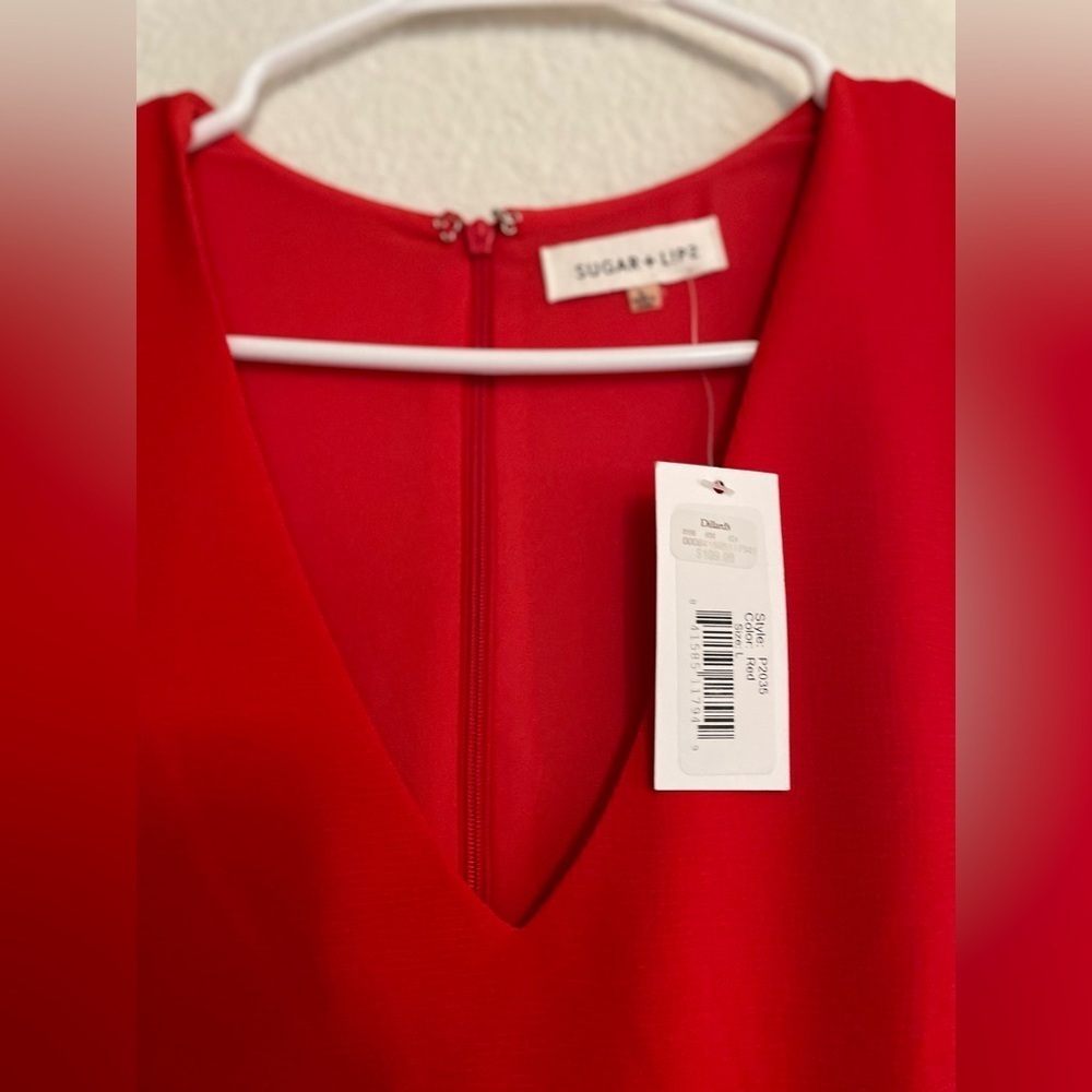 Sugarlips Red Sleeveless Wide Leg Jumpsuit size L -NWT - Picture 8 of 8